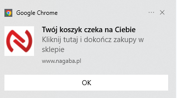 Web push ze strony nagaba.pl.